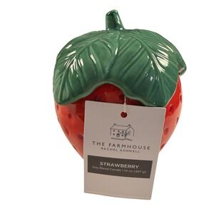 The Farmhouse Rachel Ashwell Strawberry Soy Blend Candle 14 oz Ceramic Jar NEW